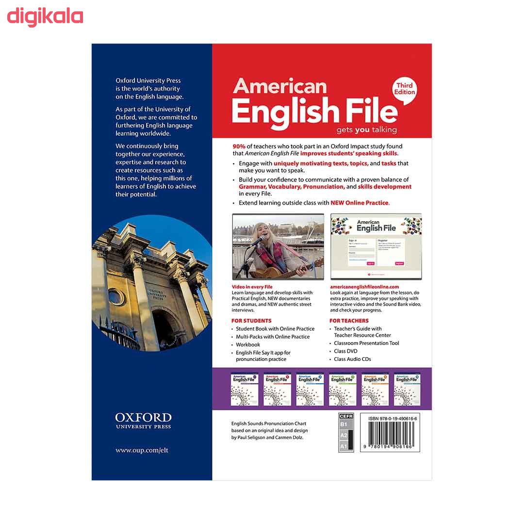  خرید اینترنتی با تخفیف ویژه کتاب American English File 1 3rd edition اثر جمعی از نویسندگان انتشارات اکسفورد 