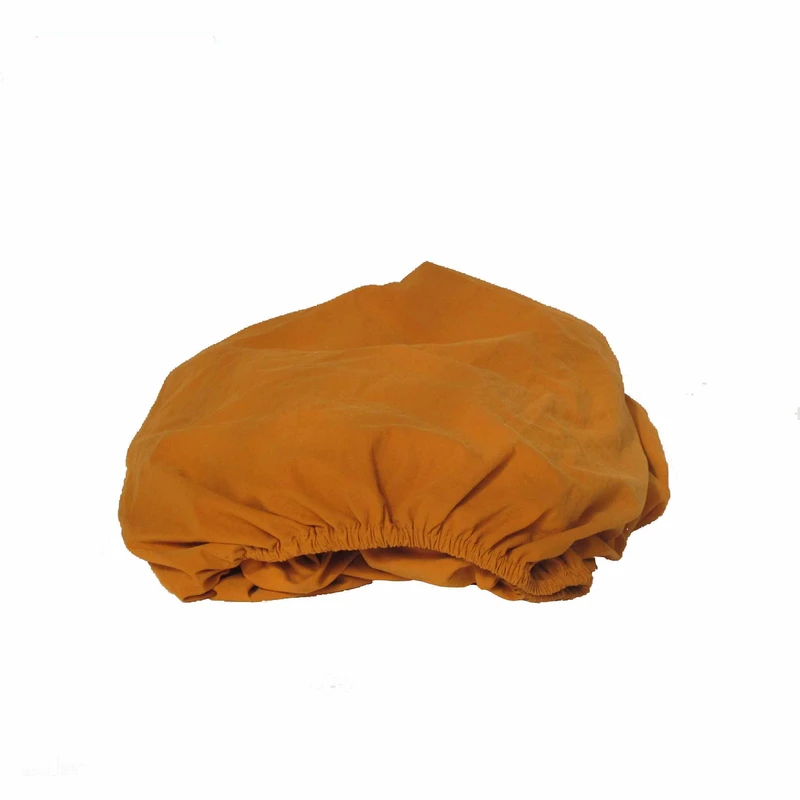 ملحفه پنبه ارگانیک مدل روتشکی کشدار تک رنگ دو نفره سایز 200x180 سانتی‌متر