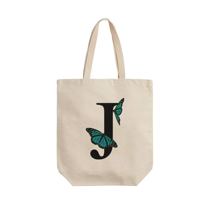 ساک خرید ترمه طراحان ایده مدل حرف J پروانه ای کد cfp3012 - L
