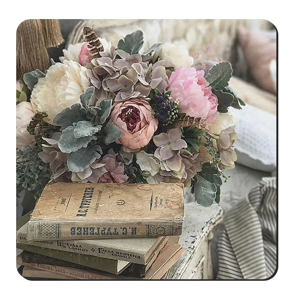  زیر لیوانی طرح گل و کتاب کد nzl176