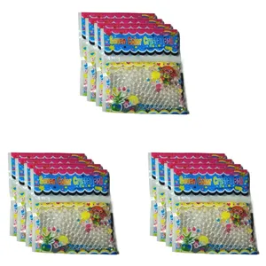 خاک ژله ای مدل کریستالی شفاف وزن 3 گرم بسته 12 عددی