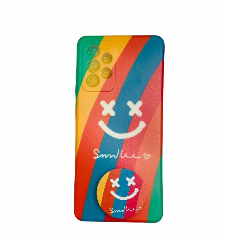 کاور طرح EMOJI مدل ARAM مناسب برای گوشی موبایل سامسونگ GALAXY A52 4G / A52 5G / A52S به همراه پاپ سوکت