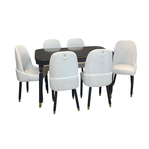 میز و صندلی ناهارخوری شش نفره گالری والریان مدل M-CH-206