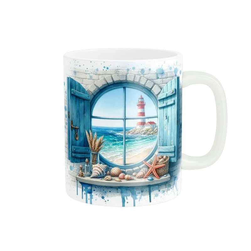 ماگ پاد آفرین طرح منظره دریا  کد 971