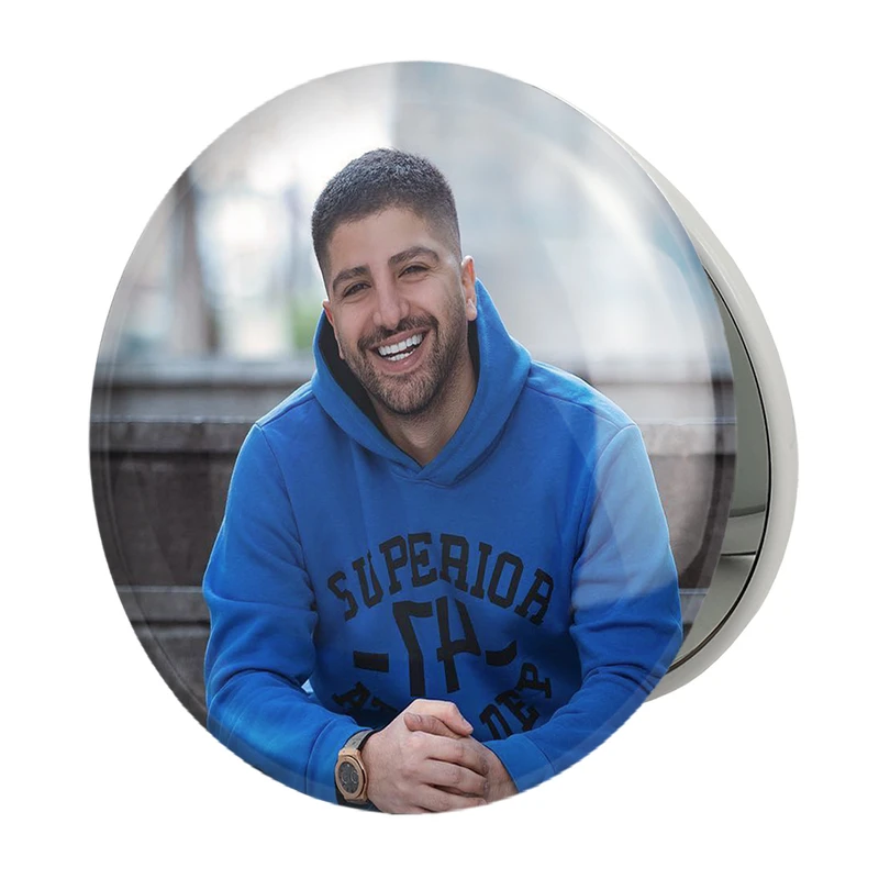 آینه جیبی خندالو طرح زانیار خسروی مدل تاشو کد 6370 