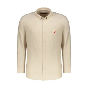 پیراهن آستین بلند مردانه آیبکس مدل 1029 رنگ کرم