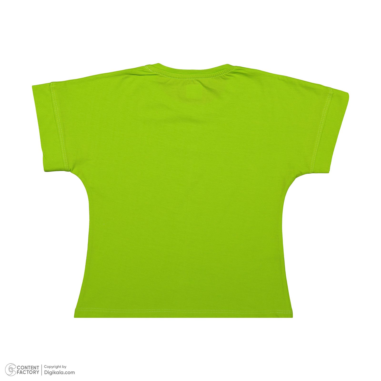 ست تی شرت آستین کوتاه و شلوارک دخترانه مادر مدل گاردن کد 92-43 رنگ سبز -  - 5
