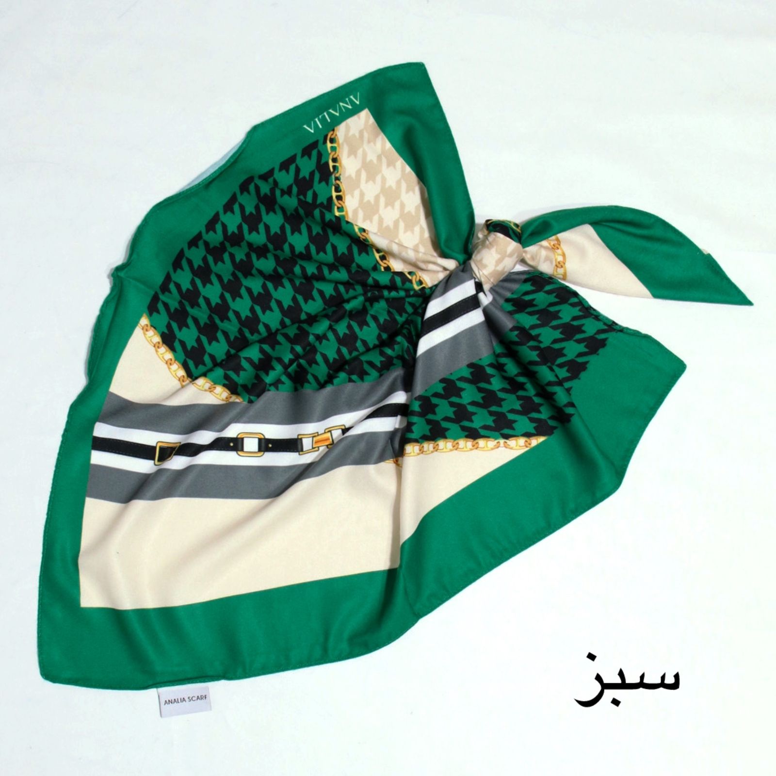 دستمال سر و گردن زنانه آنالیا مدل مینی اسکارف موهر گرم پیچازی کد ana-9825 -  - 5