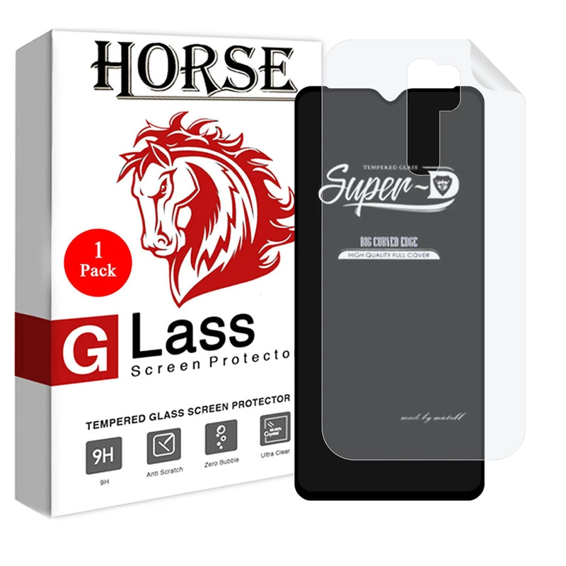 محافظ صفحه نمایش هورس مدل 2SN-Glass مناسب برای گوشی موبایل شیائومی Redmi Note 8 Pro به همراه محافظ پشت گوشی