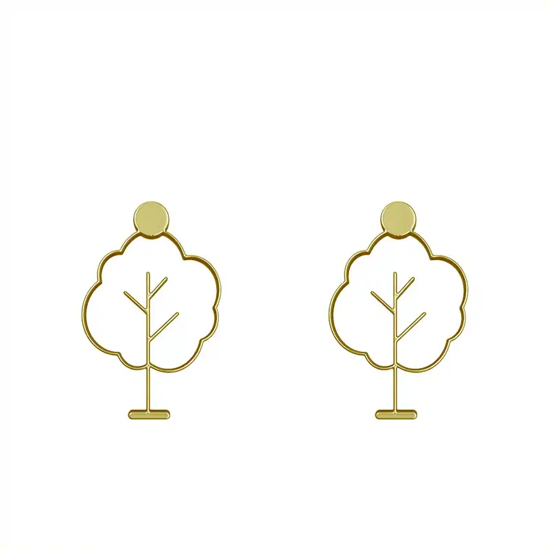 گوشواره طلا 18 عیار زنانه مدوپد مدل درخت کد GA1-15787
