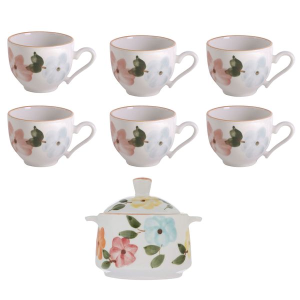 سرویس چای خوری 8 پارچه طرح بهار گل ها