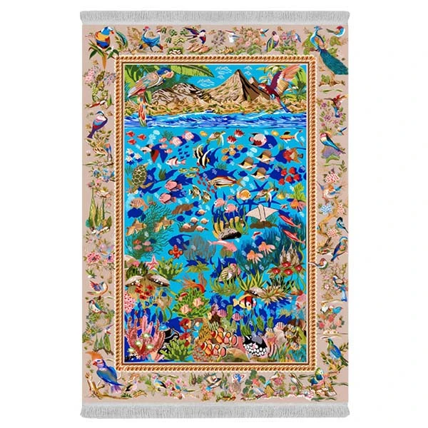 فرش پارچه‌ای دفه مدل فرشینه هازان مخمل کد 006