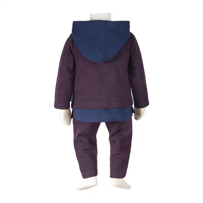 ست هودی و شلوار نوزادی آدمک مدل ژاکارد