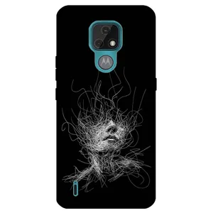 Megafone Face Sketch 7423 Cover For Motorola Moto E7