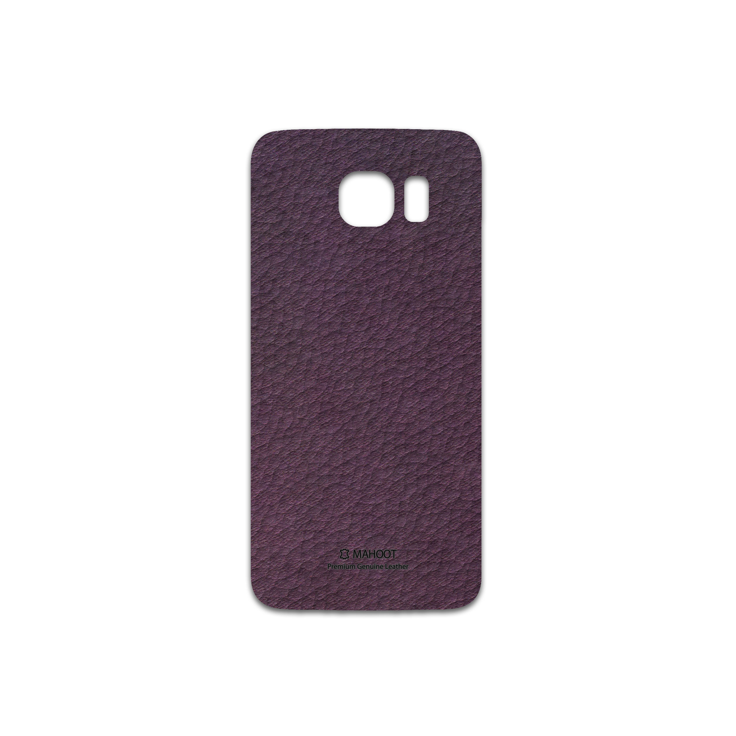 برچسب پوششی ماهوت مدل Purple-Leather مناسب برای گوشی موبایل سامسونگ Galaxy S6