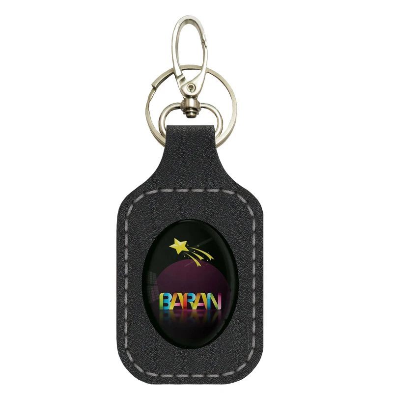 جاکلیدی دستی چرم مدل srn003 طرح اسم باران کد3