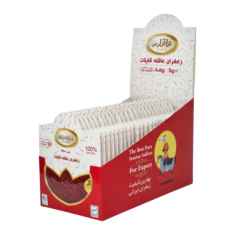 زعفران پاکتی عاقله - 5 گرم بسته 25 عددی