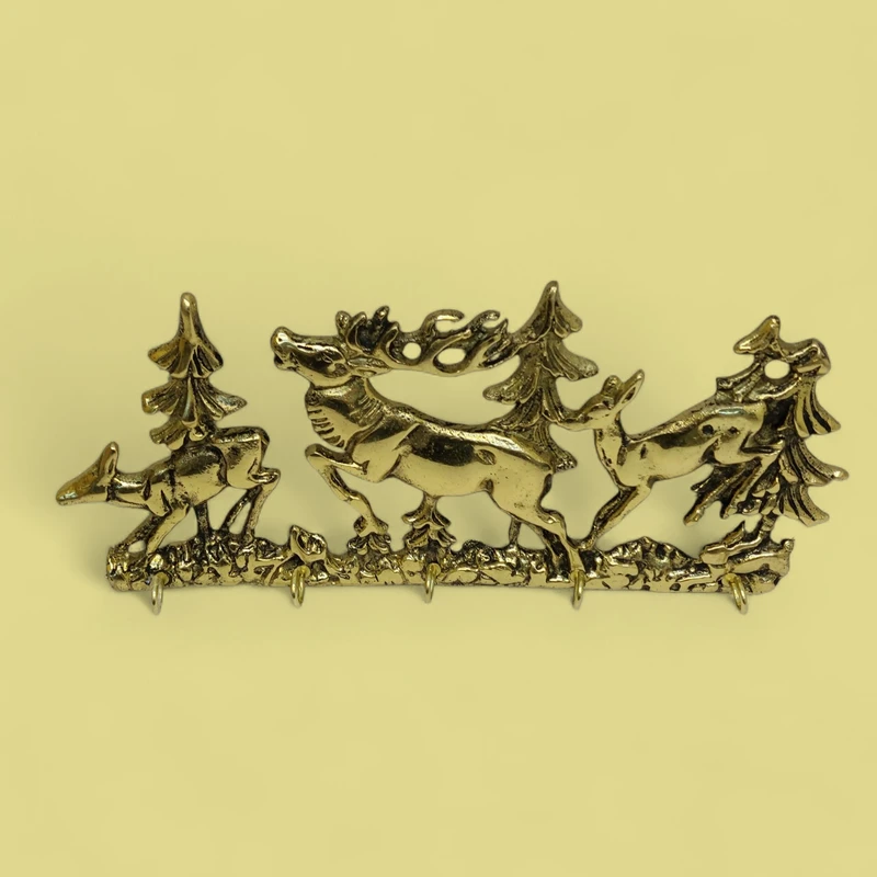 عکس شماره 2 : جا کلیدی برنزی مدل گله گوزن ها کد 083