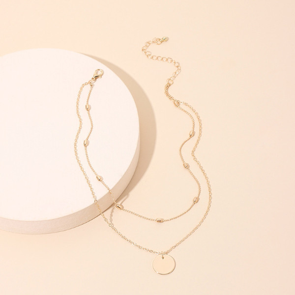 گردنبند دخترانه مدل سکه ای مجموعه دو عددی