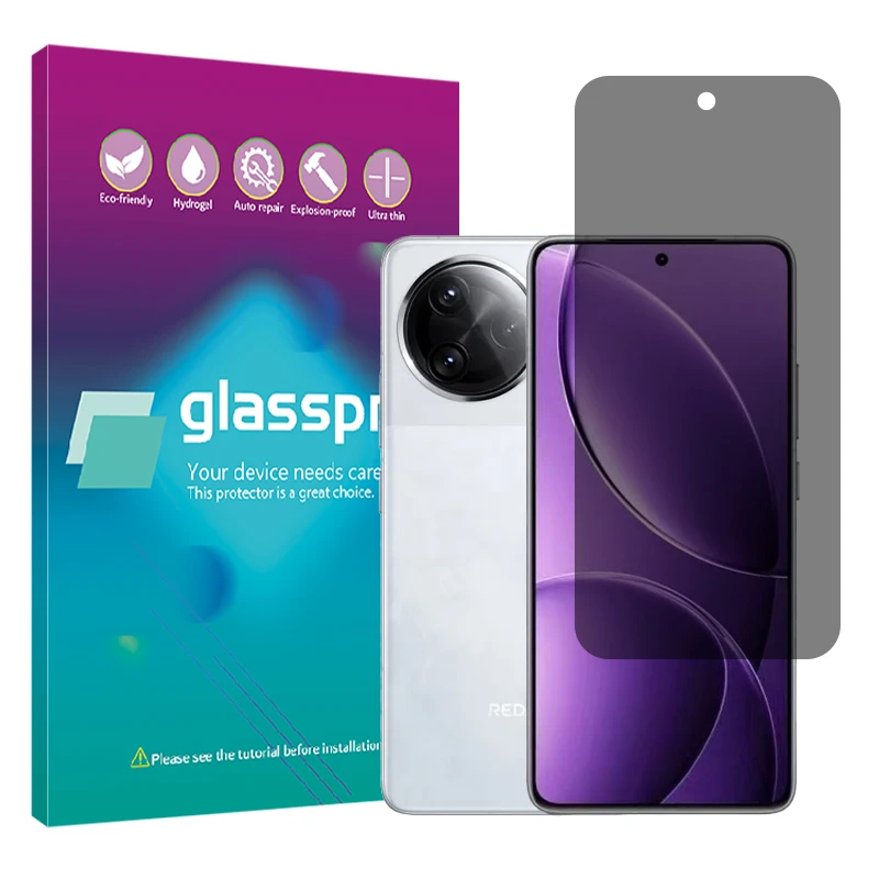 محافظ صفحه نمایش حریم شخصی گلس پرو مدل هیدروژلی مناسب برای گوشی موبایل شیائومی Redmi K80 Pro