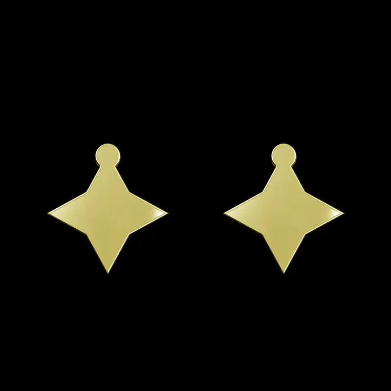 گوشواره طلا 18 عیار زنانه مدوپد مدل ستاره کد GA1-15505