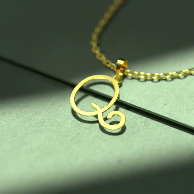 گردنبند طلا 18 عیار زنانه مدوپد مدل حرف Q کد H3-1-1433