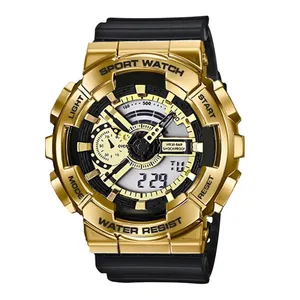 ساعت مچی عقربه ای مدل دو زمانه بند پیو کد 02