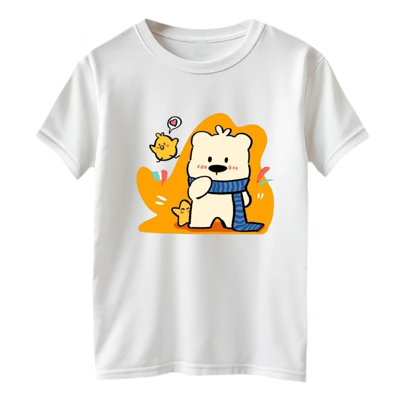 تی شرت آستین کوتاه بچگانه مدل خرس و جوجه