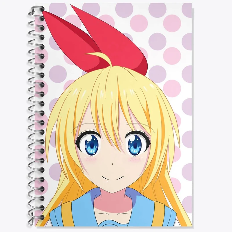 دفتر زبان 50 برگ خندالو مدل سه خط طرح انیمه عشق دروغین کد 17137