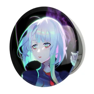 آینه جیبی خندالو طرح لوسی انیمه سایبرپانک مدل تاشو کد 23961 