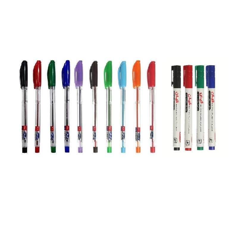 خودکار کیان کد 01 به همراه ماژیک وایت برد مجموعه 14 عددی