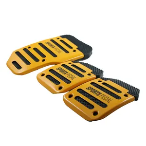 روکش پدال خودرو چیکال مدل TYPE R-YELLOW-LUX مجموعه 3 عددی