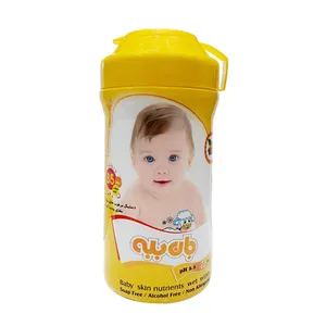 دستمال مرطوب جان ببه حاوی روغن بادام بسته 72 عددی