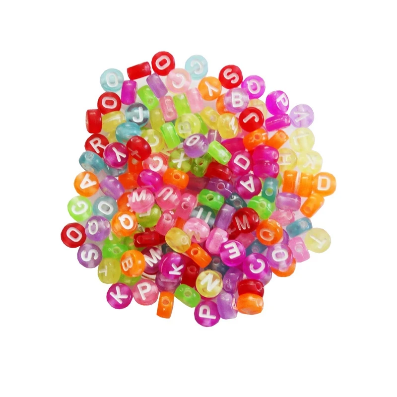 مهره دستبند مدل پاستیلی حروف انگلیسی کد 1040 بسته 250 عددی