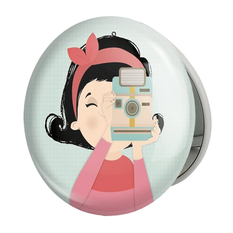 آینه جیبی خندالو طرح دوربین مدل تاشو کد 1717 