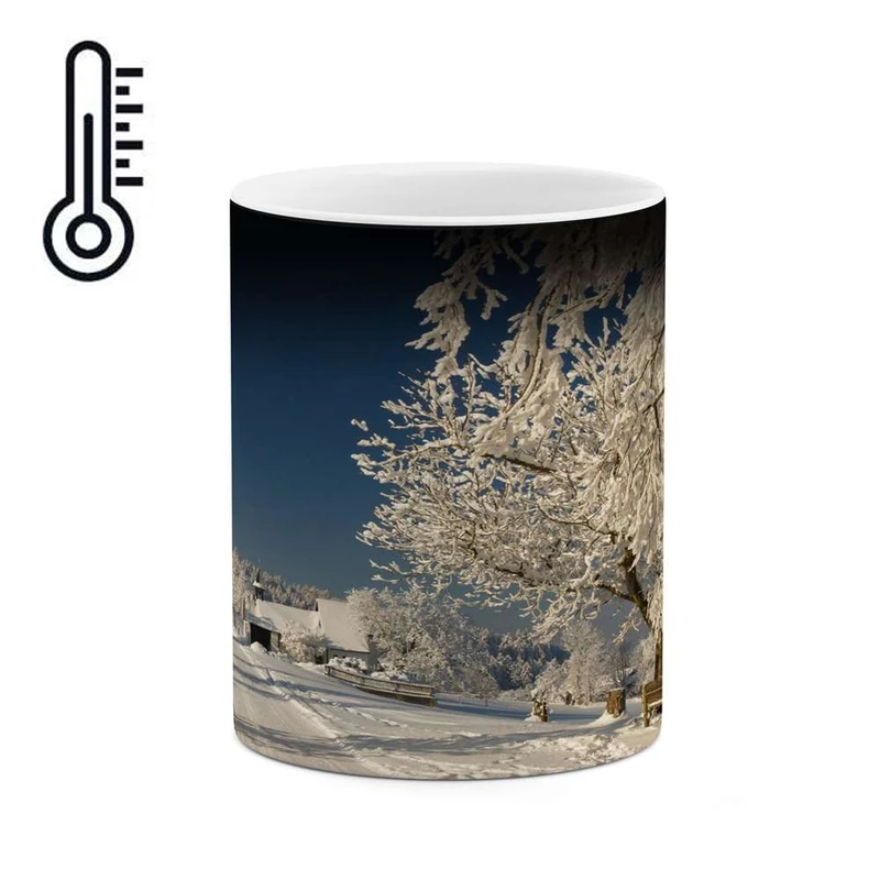 ماگ حرارتی کاکتی مدل منظره برفی کد mgh14947