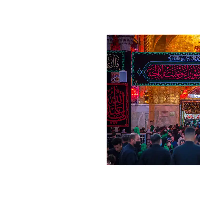 پرچم مدل کتیبه تابلویی طرح ایوان کربلا کد 6976S