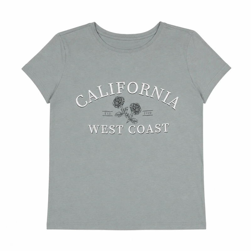 تی‌شرت آستین کوتاه دخترانه سین سی مدل california