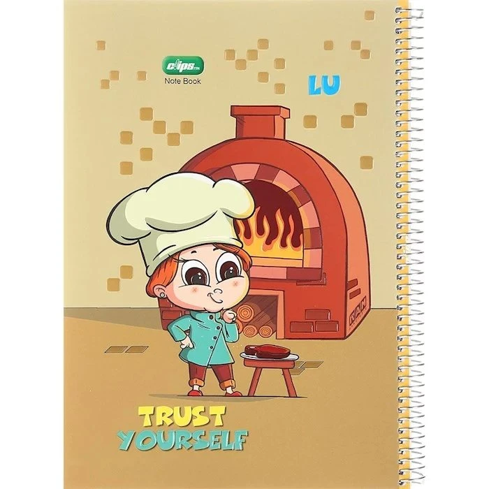 دفتر مشق 80 برگ کلیپس مدل دختر سرآشپز