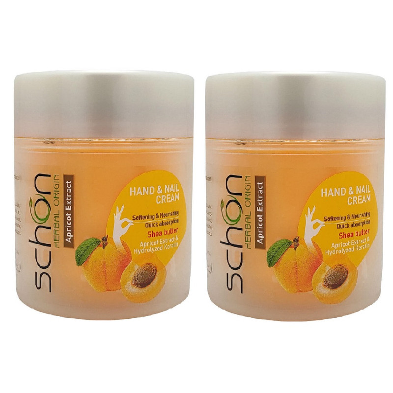کرم  مرطوب کننده دست و ناخن شون مدل Apricot Extract حجم 150 میلی لیتر مجموعه 2 عددی