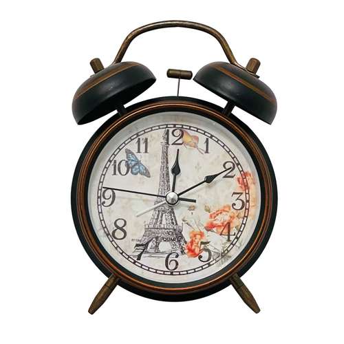 ساعت رومیزی مدل زنگ دار طرح برج ایفل