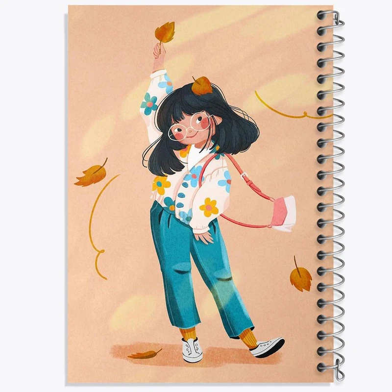 دفتر مشق 100 برگ خندالو طرح دخترانه فانتزی کد 25739