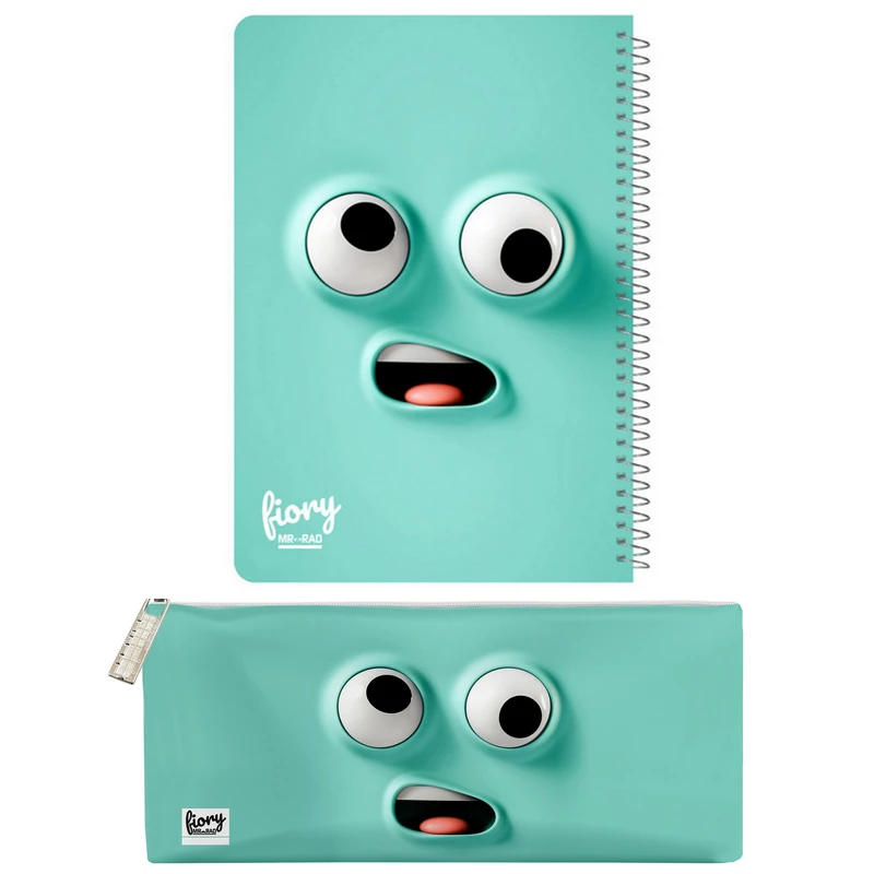 دفتر مشق 50 برگ مستر راد مدل پالت کد fiory 2099 به همراه جامدادی