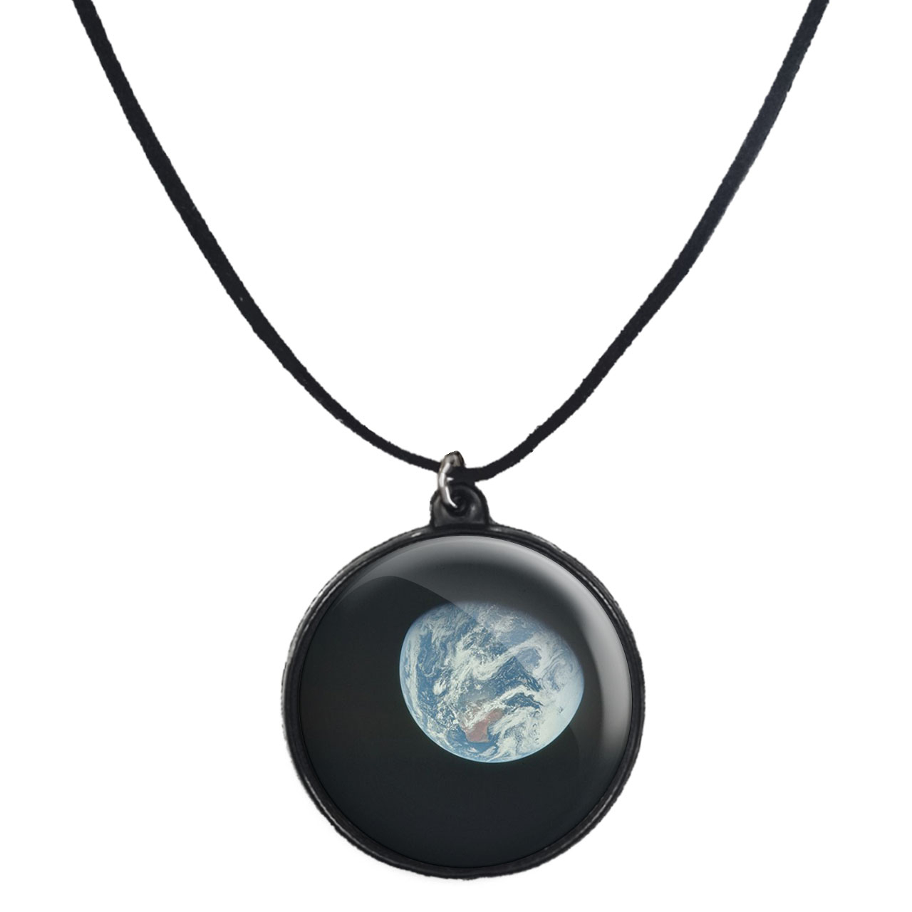 گردنبند پرمانه طرح زمین کد pmb.23502 مدل دو طرفه