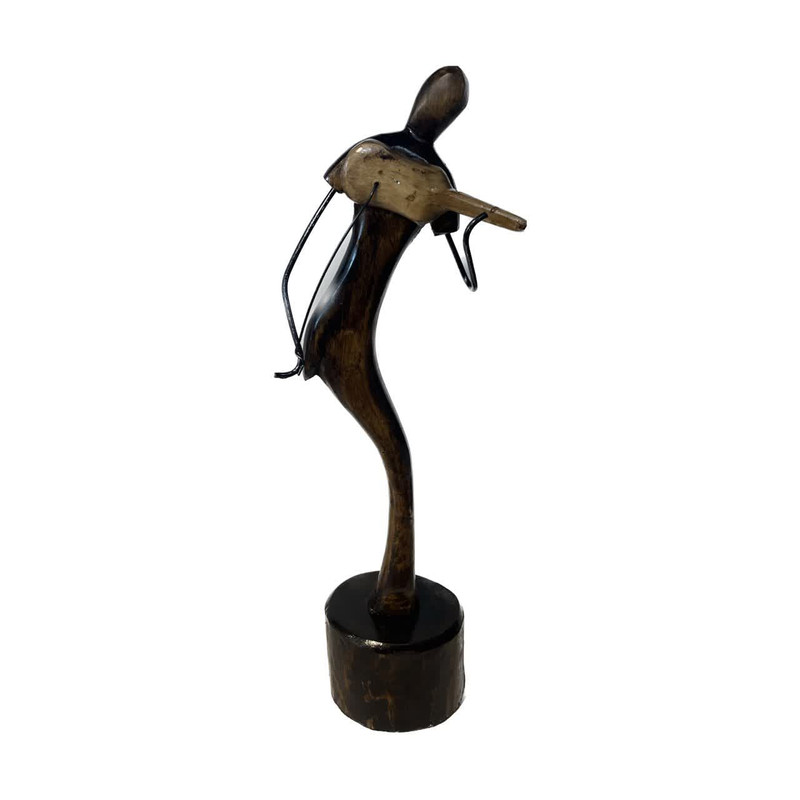 مجسمه چوبی مدل نوازنده مرد ویولون