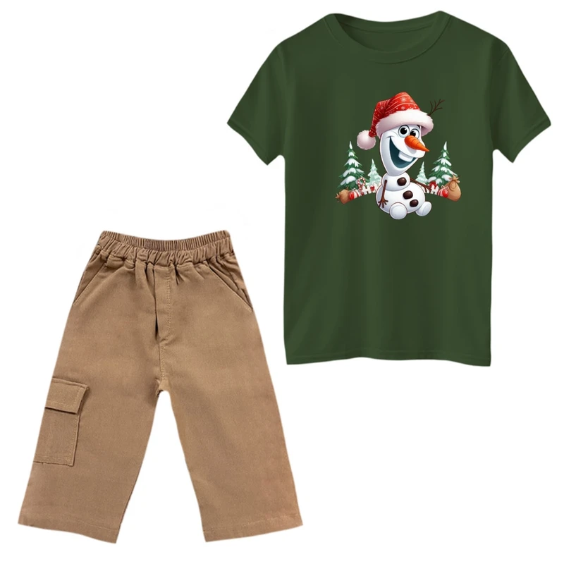 ست تی‌شرت و شلوارک پسرانه مدل فروزن کد 6