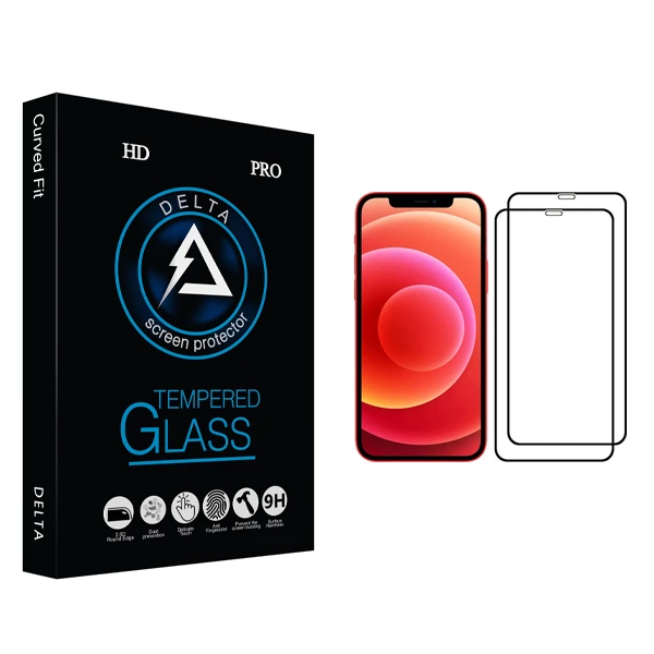 محافظ صفحه نمایش دلتا مدل HD مناسب برای گوشی موبایل اپل iPhone 12 mini بسته دو عددی