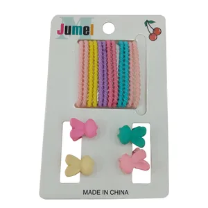 کش مو دخترانه مدل فانتزی طرح خرگوشی مات بسته 16 عددی