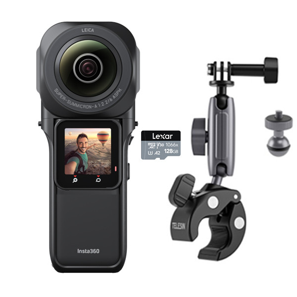 دوربین فیلم برداری ورزشی اینستا 360 مدل ONE RS 1-INCH 360 EDITION همراه لوازم جانبی
