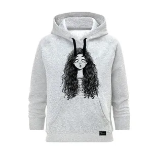 هودی زنانه مدل فرفری کد J106 رنگ طوسی